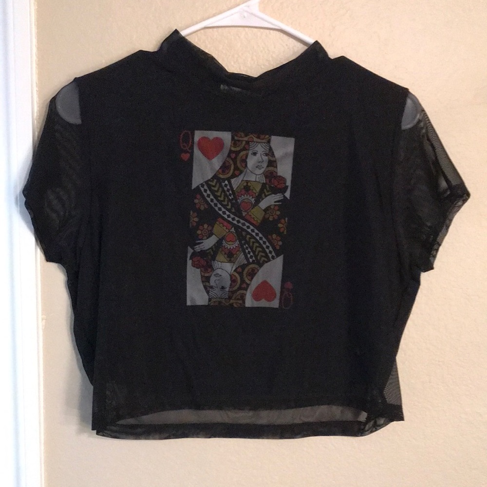 future state double layered mesh shirt in large